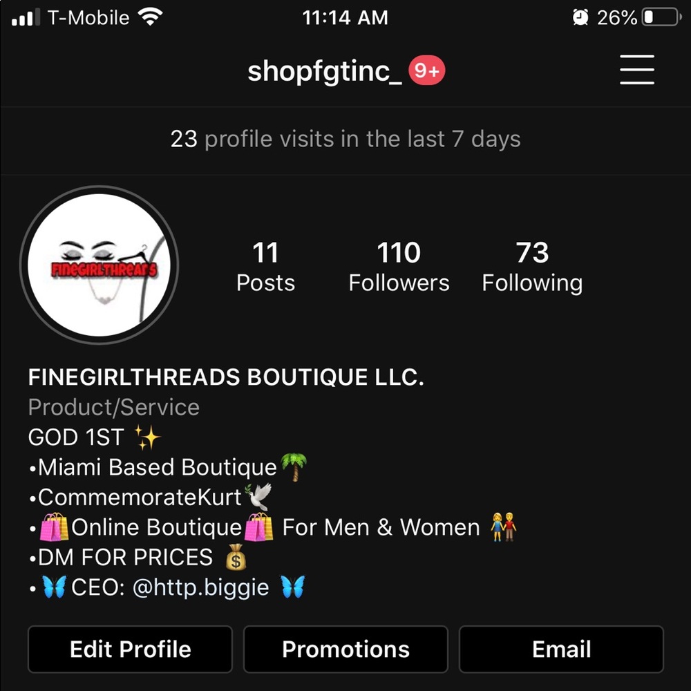 Follow me on IG